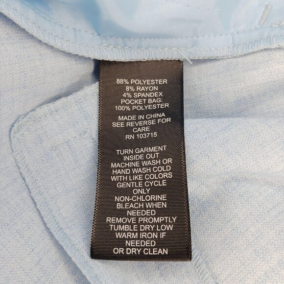 Nicole Miller Womens Size 2 Dress Pants Blue Mid Rise Wide Leg Ladies Size 2 - Picture 7 of 10